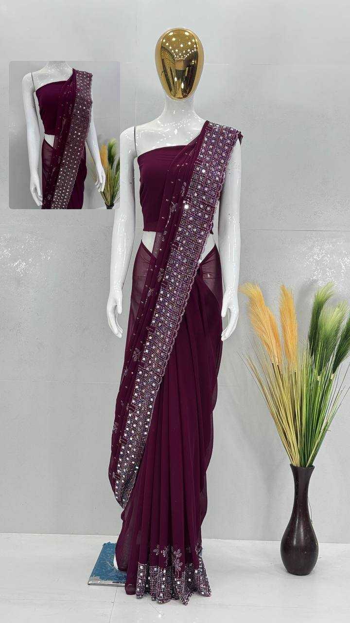 Ynf Faux Georgette KESH512 194 Sarees Wholesale Designer Sarees Ready To Wear Sarees Fancy Sarees Manufacturer