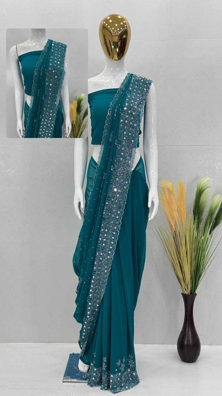 Ynf Faux Georgette KESH512 194 Sarees Wholesale Designer Sarees Ready To Wear Sarees Fancy Sarees Manufacturer