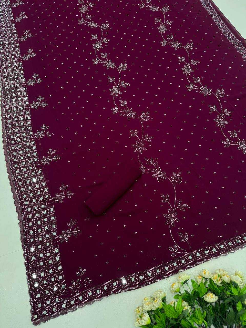 Ynf Faux Georgette KESH512 194 Sarees Wholesale Designer Sarees Ready To Wear Sarees Fancy Sarees Manufacturer