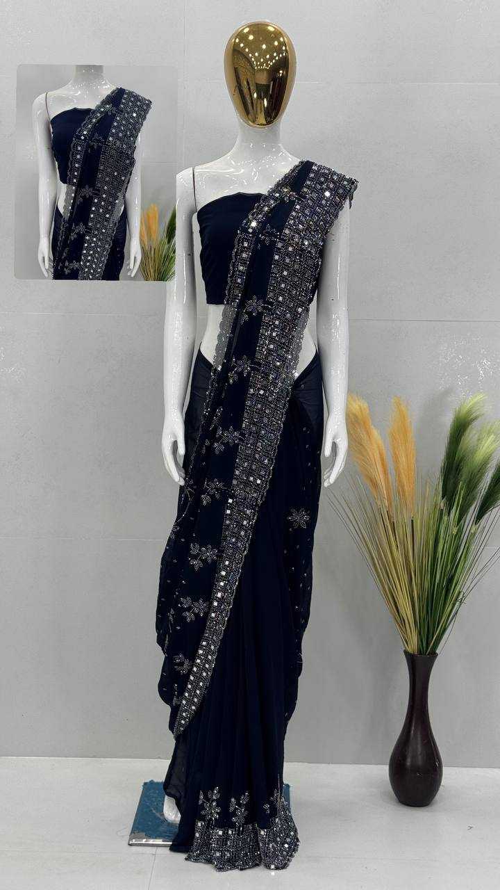 Ynf Faux Georgette KESH512 194 Sarees Wholesale Designer Sarees Ready To Wear Sarees Fancy Sarees Manufacturer