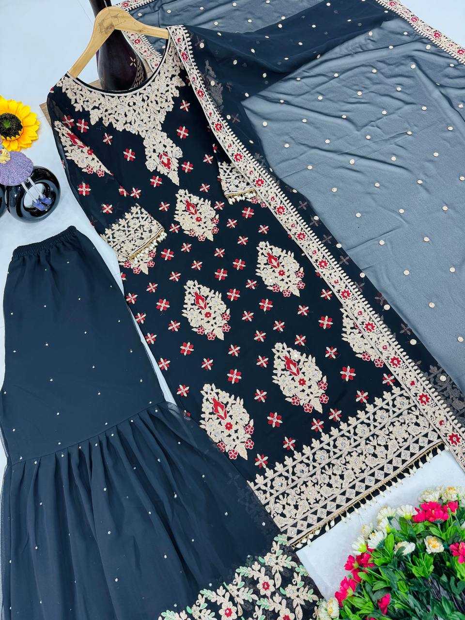 Ynf Faux Georgette KESH512 196 Suits & Dresses Wholesale Ladies Suits Dresses Designer Suits Manufacturer