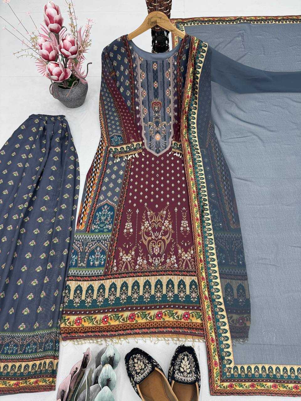 Ynf Faux Georgette KESH512 207 Suits & Dresses Wholesale Ladies Suits Dresses Designer Suits Manufacturer