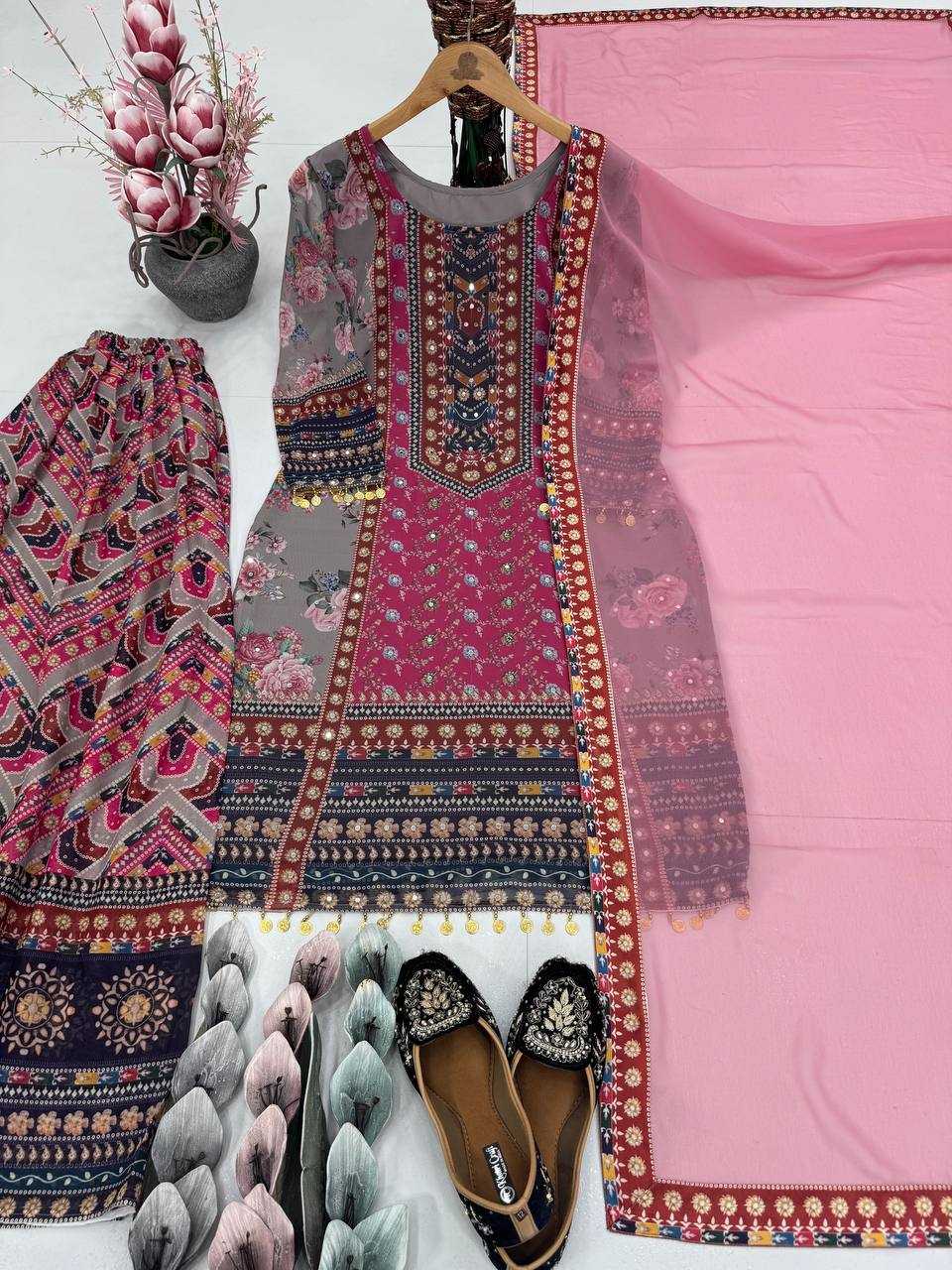 Ynf Faux Georgette KESH512 209 Suits & Dresses Wholesale Ladies Suits Dresses Designer Suits Manufacturer