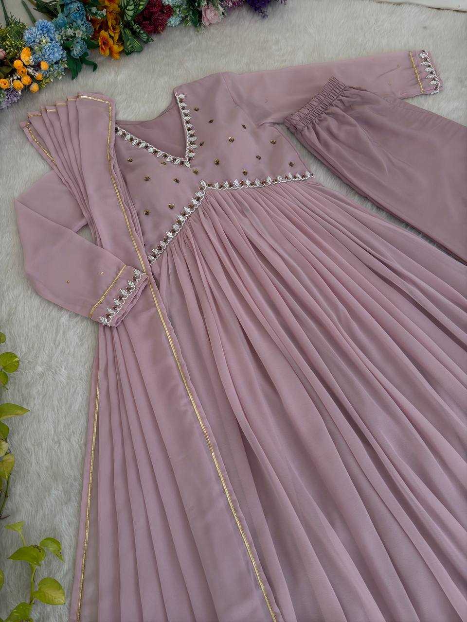 Ynf Faux Georgette KESH513 425 Gowns Wholesale Fancy Gowns Party Gowns Designer Gowns Manufacturer