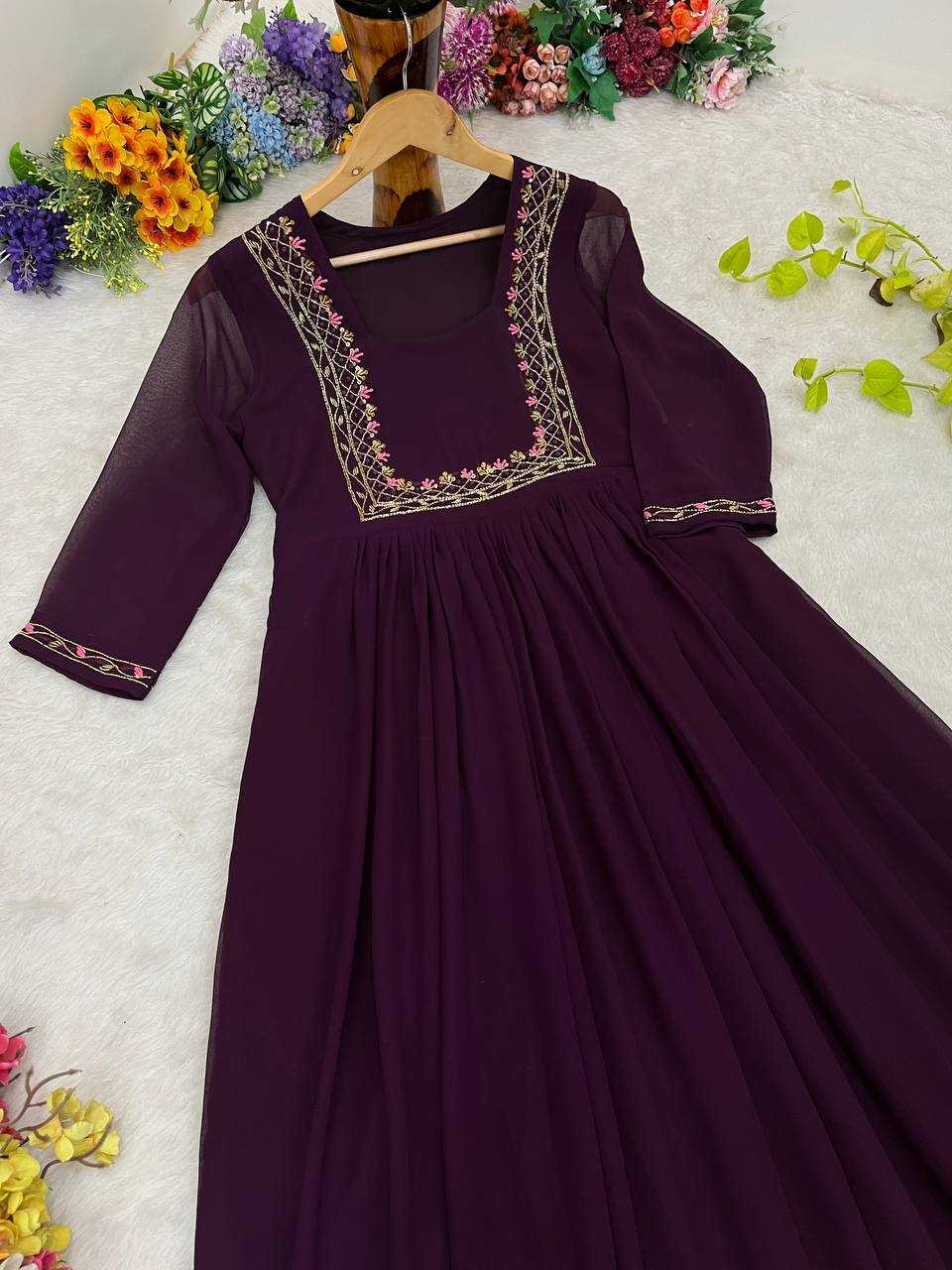 Ynf Faux Georgette KESH513 439 Kurti Wholesale Party Wear Kurtis Designer Kurtis Fancy Kurti Manufacturer