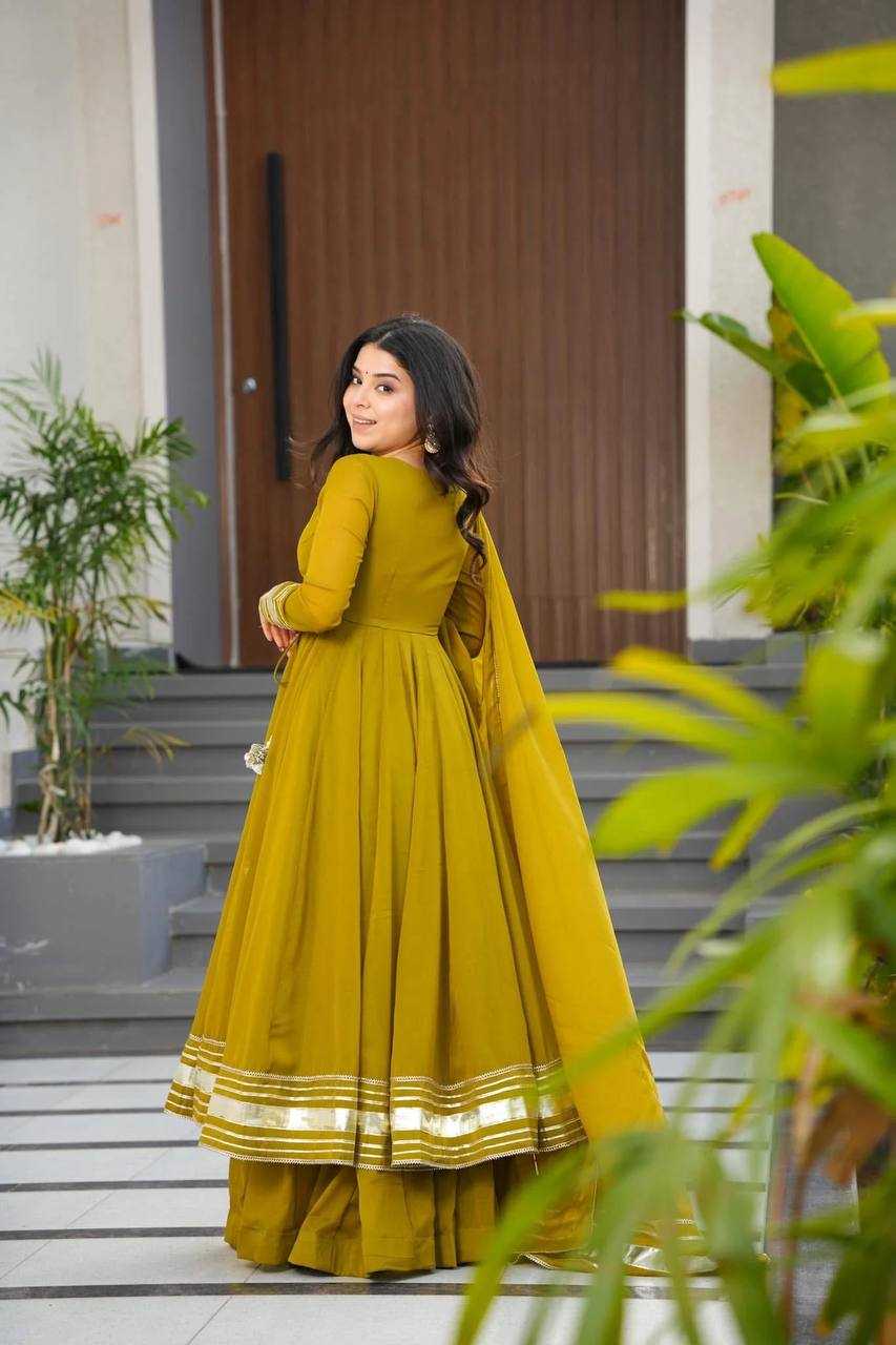 Ynf Faux Georgette KESH513 458 Gowns Wholesale Fancy Gowns Georgette Gown Gown With Dupatta Manufacturer