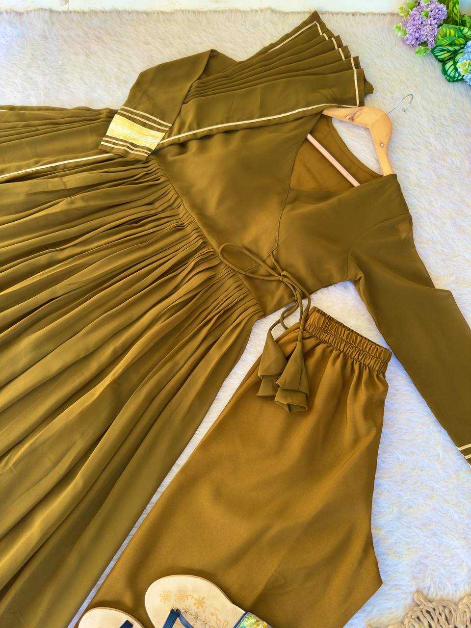 Ynf Faux Georgette KESH513 458 Gowns Wholesale Fancy Gowns Georgette Gown Gown With Dupatta Manufacturer