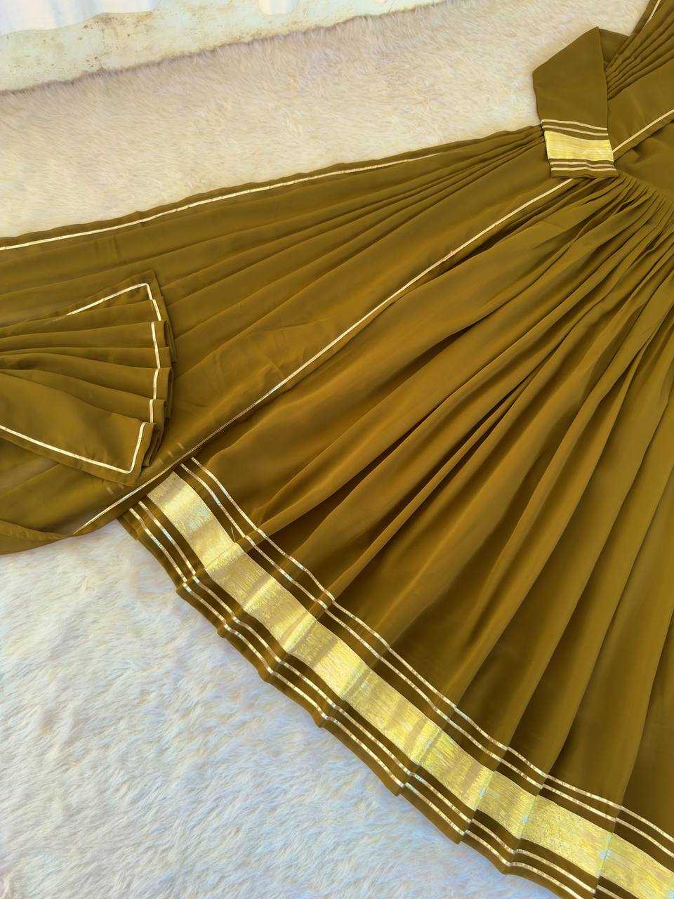 Ynf Faux Georgette KESH513 458 Gowns Wholesale Fancy Gowns Georgette Gown Gown With Dupatta Manufacturer