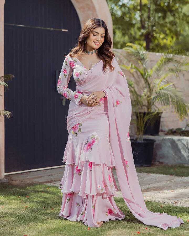 Ynf Faux Georgette KESH516 9281 Sarees Western Wears Festive Collections Wholesale Printed Sarees Georgette Sarees Lehenga Sarees Manufacturer