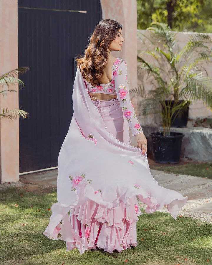 Ynf Faux Georgette KESH516 9281 Sarees Western Wears Festive Collections Wholesale Printed Sarees Georgette Sarees Lehenga Sarees Manufacturer