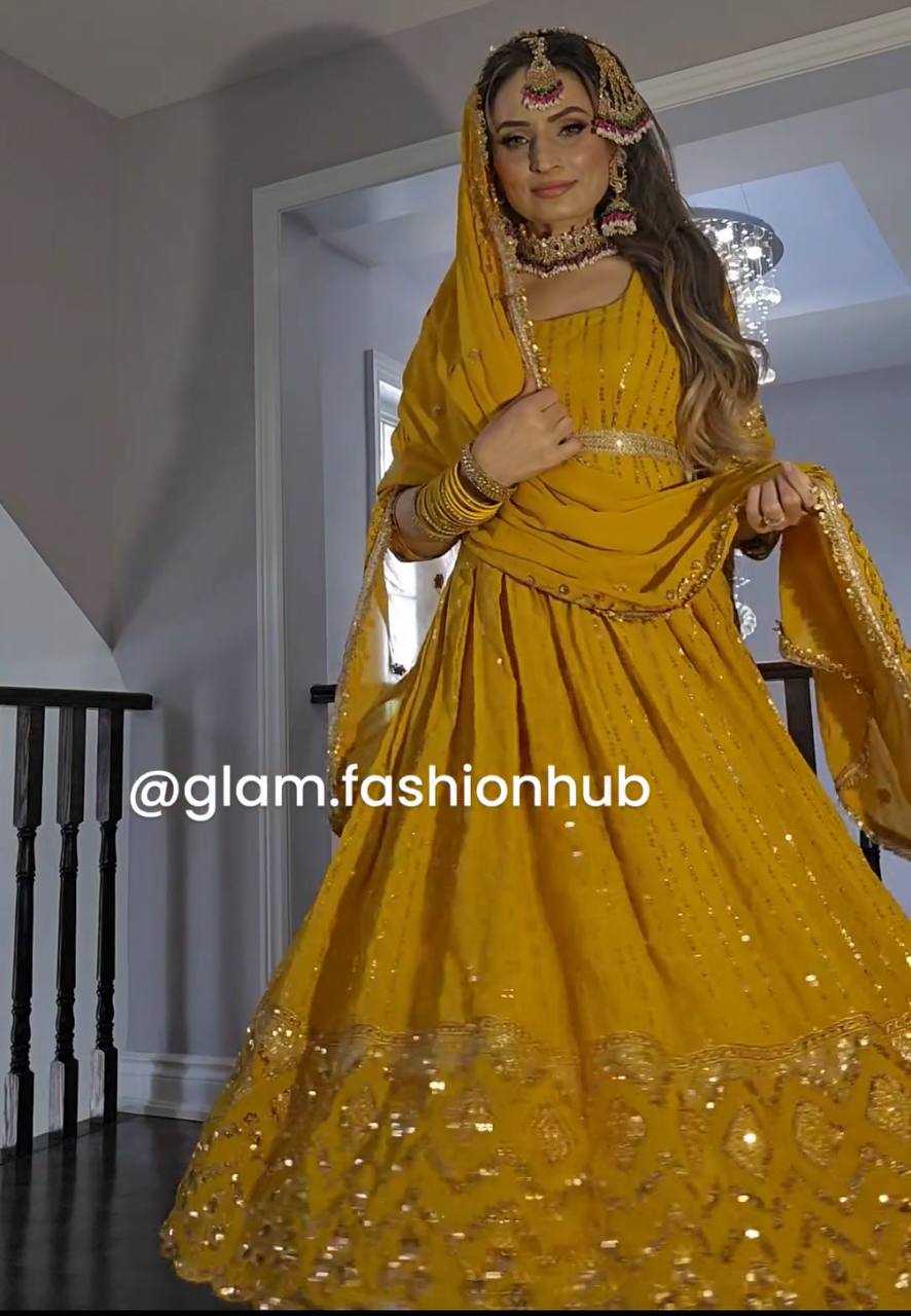 Ynf Faux Georgette KESH523 201 Gowns Wholesale Fancy Gowns Party Wear Gowns Designer Gowns Manufacturer