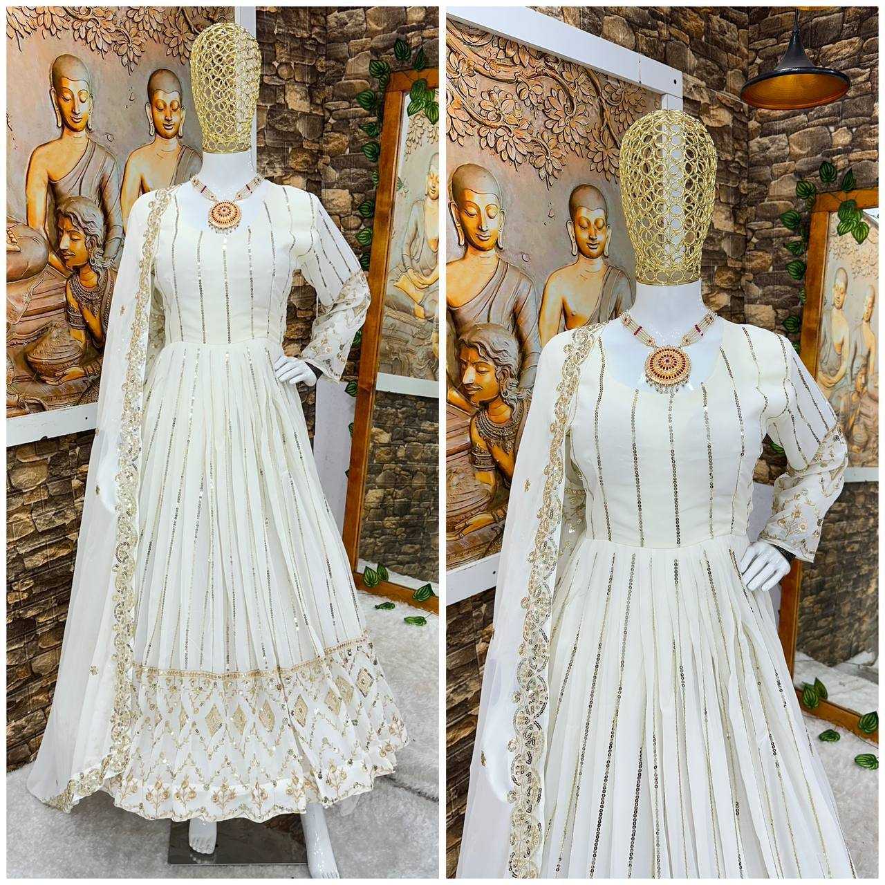 Ynf Faux Georgette KESH523 201 Gowns Wholesale Fancy Gowns Party Wear Gowns Designer Gowns Manufacturer