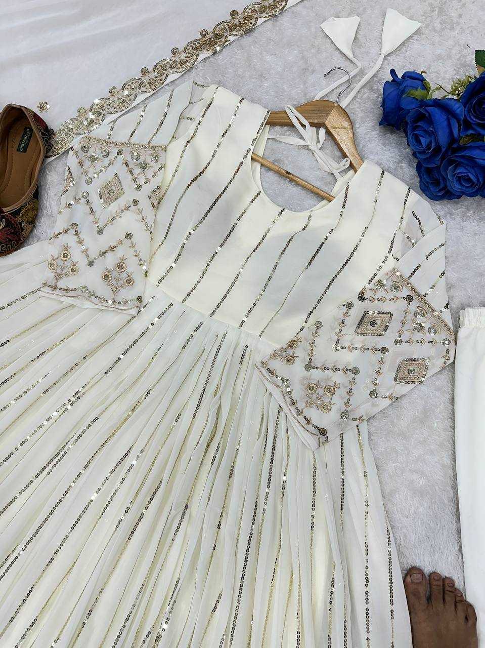 Ynf Faux Georgette KESH523 201 Gowns Wholesale Fancy Gowns Party Wear Gowns Designer Gowns Manufacturer