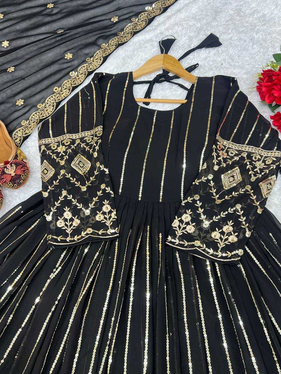 Ynf Faux Georgette KESH523 201 Gowns Wholesale Fancy Gowns Party Wear Gowns Designer Gowns Manufacturer