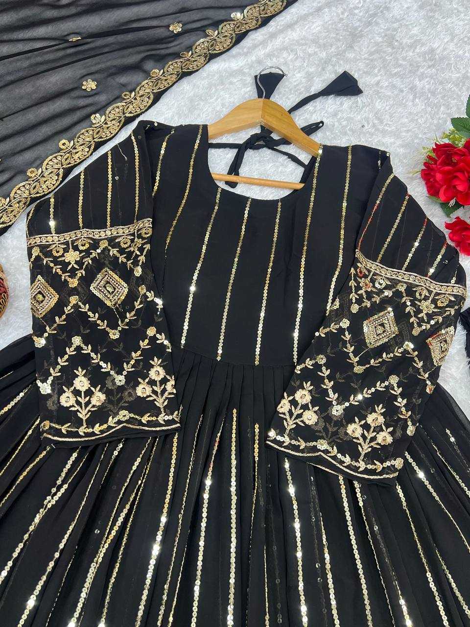 Ynf Faux Georgette KESH523 201 Gowns Wholesale Fancy Gowns Party Wear Gowns Designer Gowns Manufacturer