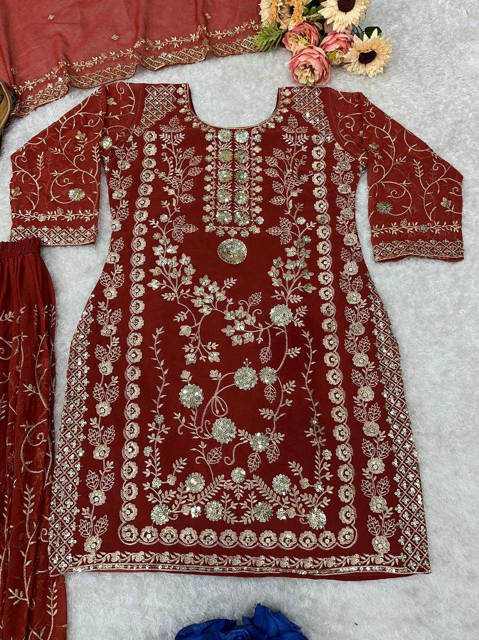 Ynf Faux Georgette KESH523 226 Suits & Dresses Wholesale Embroidery Suits Party wear suits Designer Suits Manufacturer
