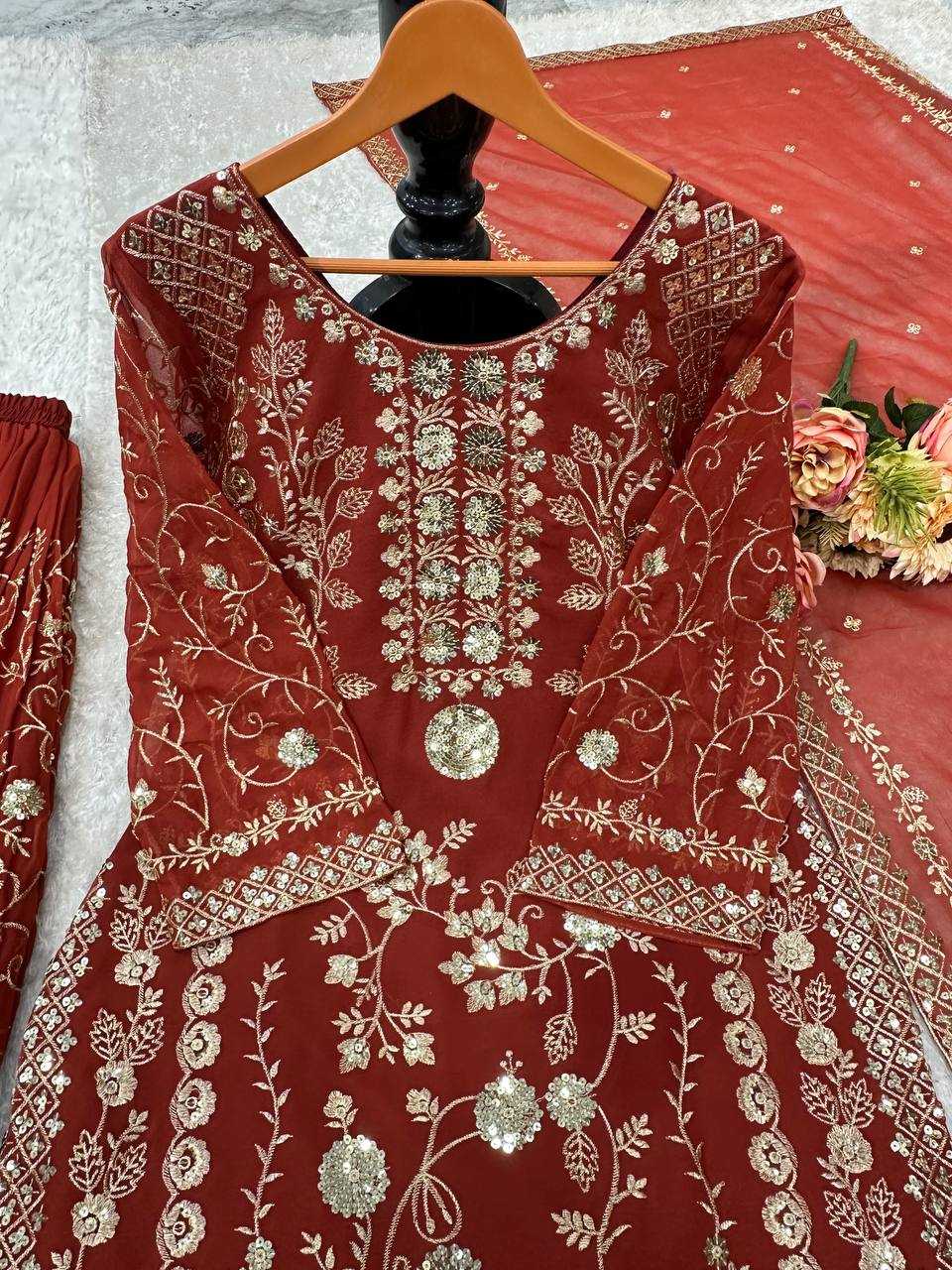 Ynf Faux Georgette KESH523 226 Suits & Dresses Wholesale Embroidery Suits Party wear suits Designer Suits Manufacturer