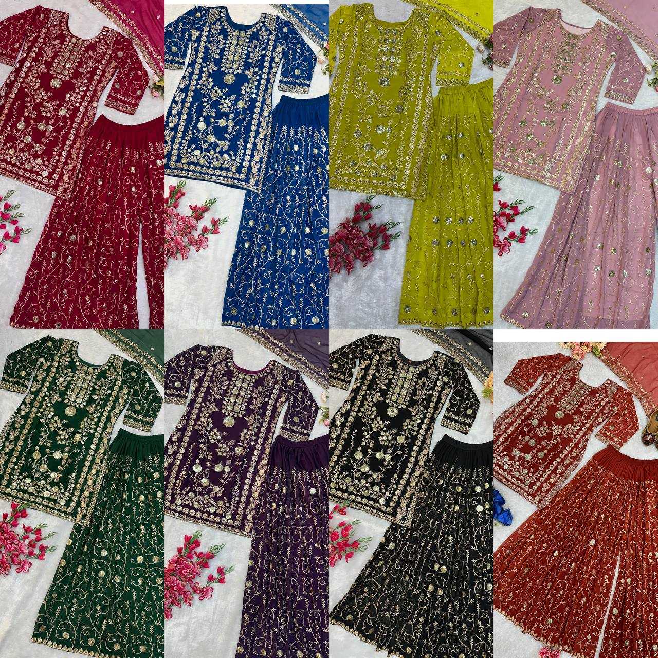 Ynf Faux Georgette KESH523 226 Suits & Dresses Wholesale Embroidery Suits Party wear suits Designer Suits Manufacturer