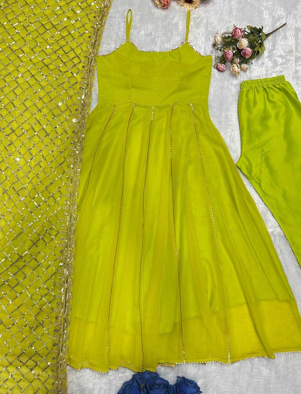 Ynf Faux Georgette KESH523 240 Gowns Wholesale Embroidery Gowns Party Wear Gowns Designer Gowns Manufacturer