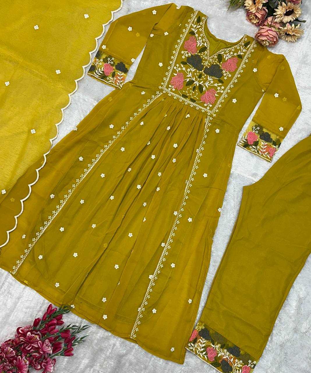 Ynf Faux Georgette KESH523 245 Suits & Dresses Wholesale Ladies Suits Embroidery Suits Designer Suits Manufacturer