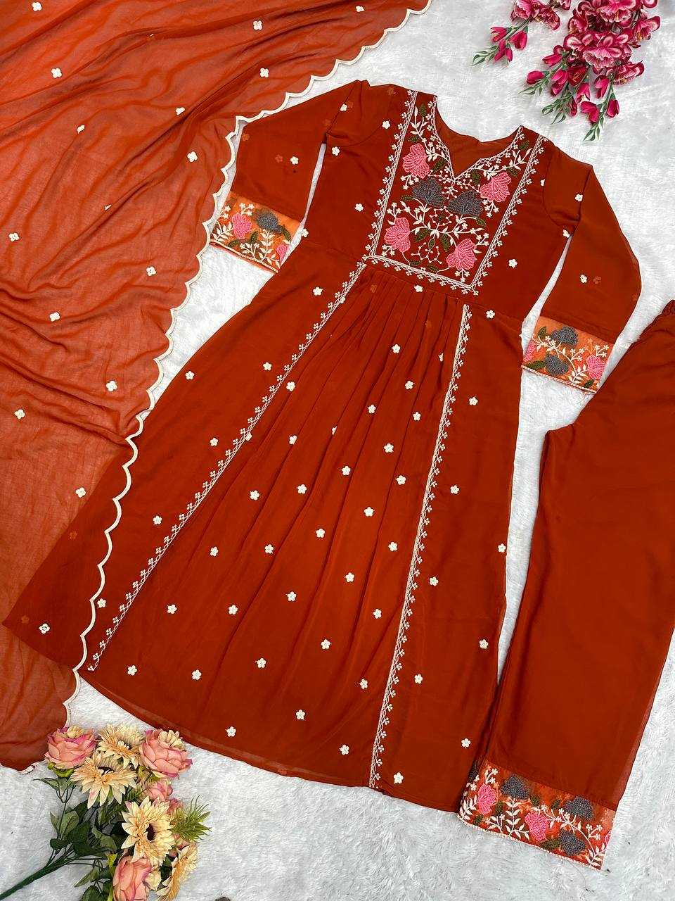 Ynf Faux Georgette KESH523 245 Suits & Dresses Wholesale Ladies Suits Embroidery Suits Designer Suits Manufacturer