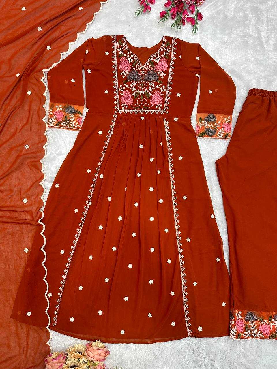 Ynf Faux Georgette KESH523 245 Suits & Dresses Wholesale Ladies Suits Embroidery Suits Designer Suits Manufacturer