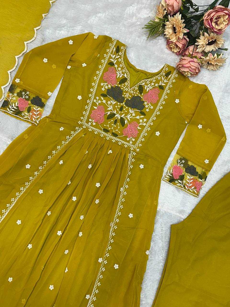 Ynf Faux Georgette KESH523 245 Suits & Dresses Wholesale Ladies Suits Embroidery Suits Designer Suits Manufacturer