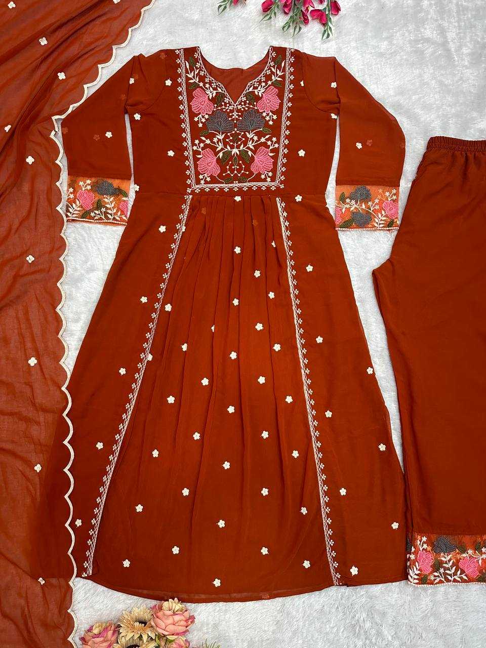 Ynf Faux Georgette KESH523 245 Suits & Dresses Wholesale Ladies Suits Embroidery Suits Designer Suits Manufacturer