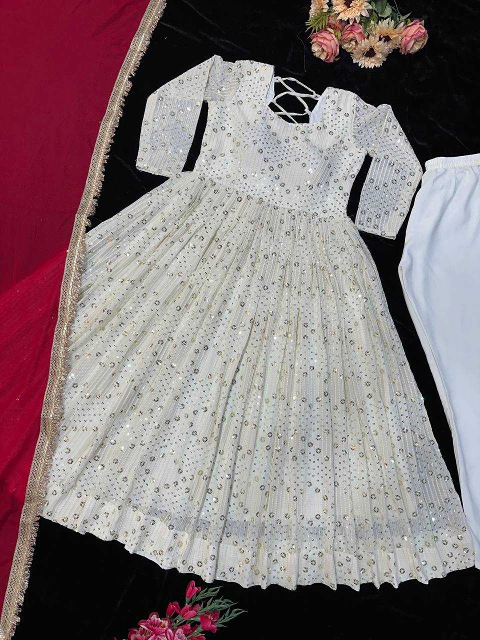 Ynf Faux Georgette KESH523 251 Gowns Wholesale Embroidery Gowns Party Wear Gowns Designer Gowns Manufacturer