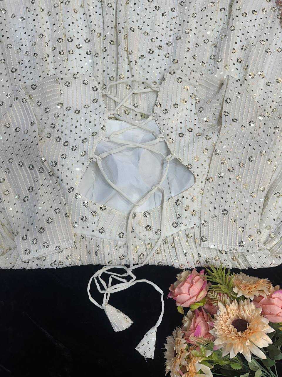 Ynf Faux Georgette KESH523 251 Gowns Wholesale Embroidery Gowns Party Wear Gowns Designer Gowns Manufacturer