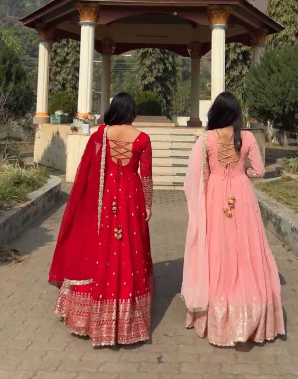 Ynf Faux Georgette KESH523 258 Gowns Wholesale Fancy Gowns Party Wear Gowns Designer Gowns Manufacturer