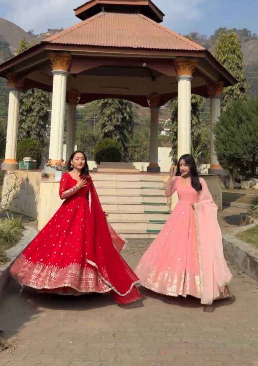 Ynf Faux Georgette KESH523 258 Gowns Wholesale Fancy Gowns Party Wear Gowns Designer Gowns Manufacturer