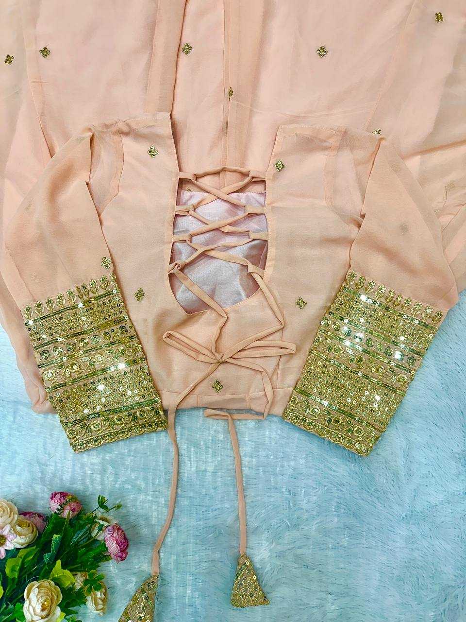 Ynf Faux Georgette KESH523 258 Gowns Wholesale Fancy Gowns Party Wear Gowns Designer Gowns Manufacturer