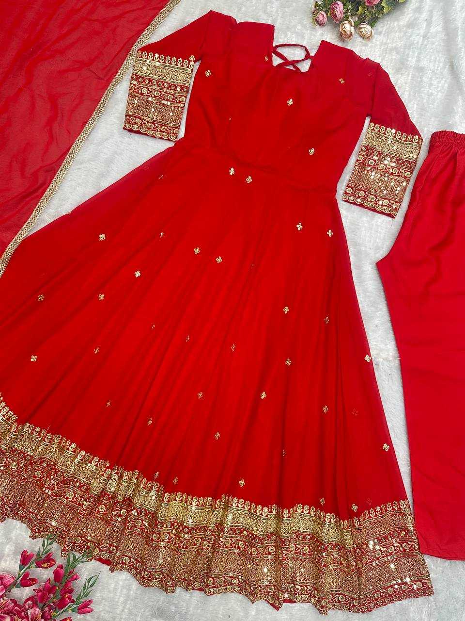 Ynf Faux Georgette KESH523 258 Gowns Wholesale Fancy Gowns Party Wear Gowns Designer Gowns Manufacturer