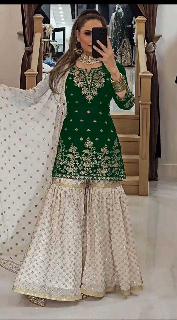 Ynf Faux Georgette KESH523 264 Suits & Dresses Wedding Collections Festive Collections Wholesale Georgette Suit Designer Suits Embroidered Suits Manufacturer