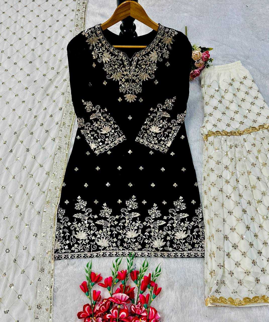Ynf Faux Georgette KESH523 264 Suits & Dresses Wedding Collections Festive Collections Wholesale Georgette Suit Designer Suits Embroidered Suits Manufacturer