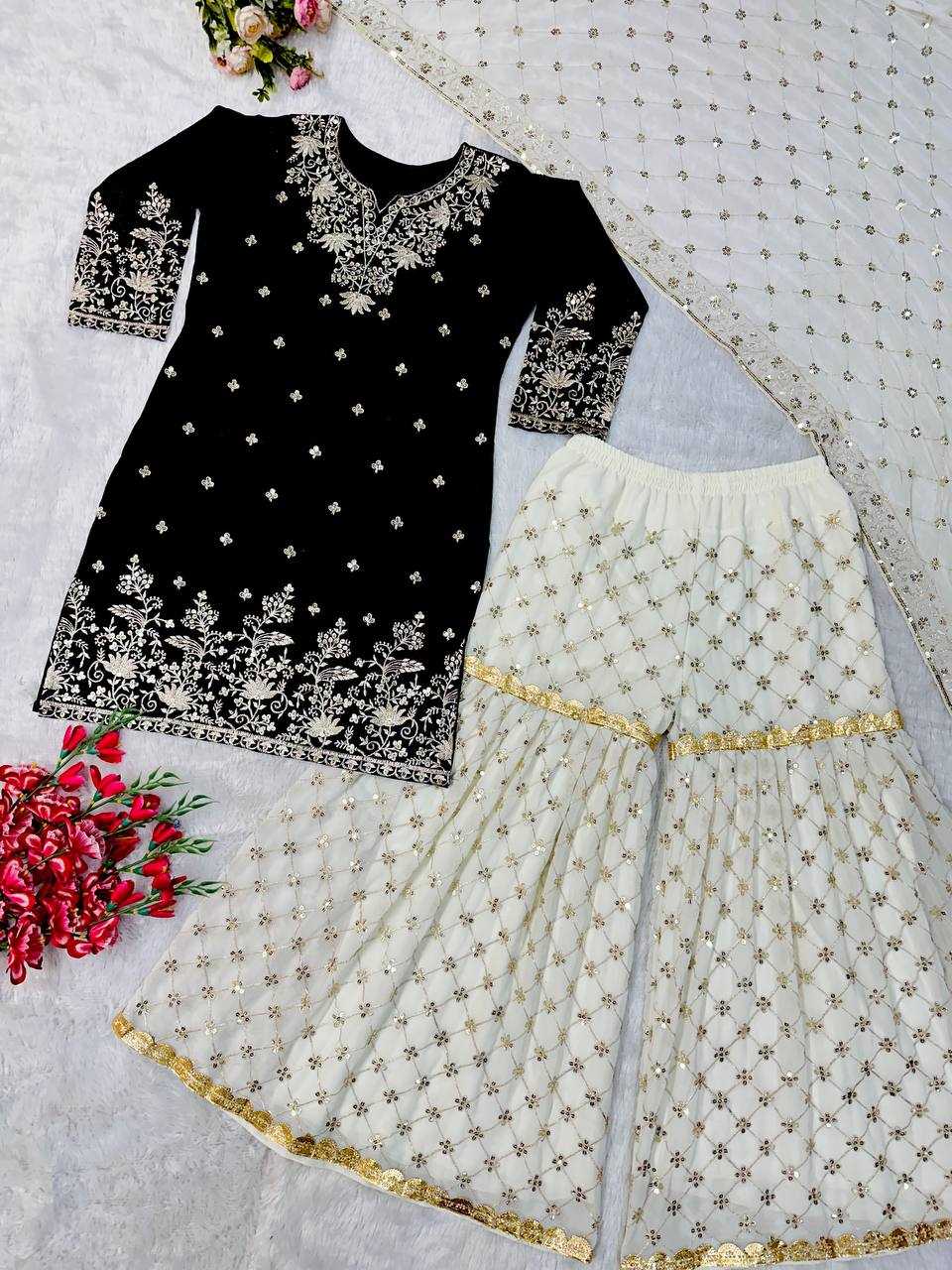 Ynf Faux Georgette KESH523 264 Suits & Dresses Wedding Collections Festive Collections Wholesale Georgette Suit Designer Suits Embroidered Suits Manufacturer