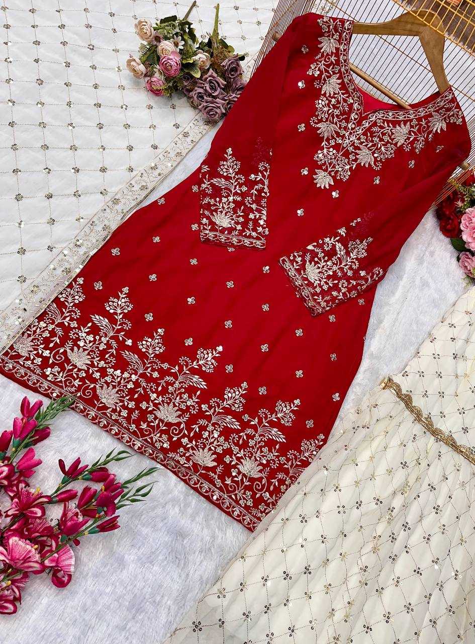 Ynf Faux Georgette KESH523 264 Suits & Dresses Wedding Collections Festive Collections Wholesale Georgette Suit Designer Suits Embroidered Suits Manufacturer