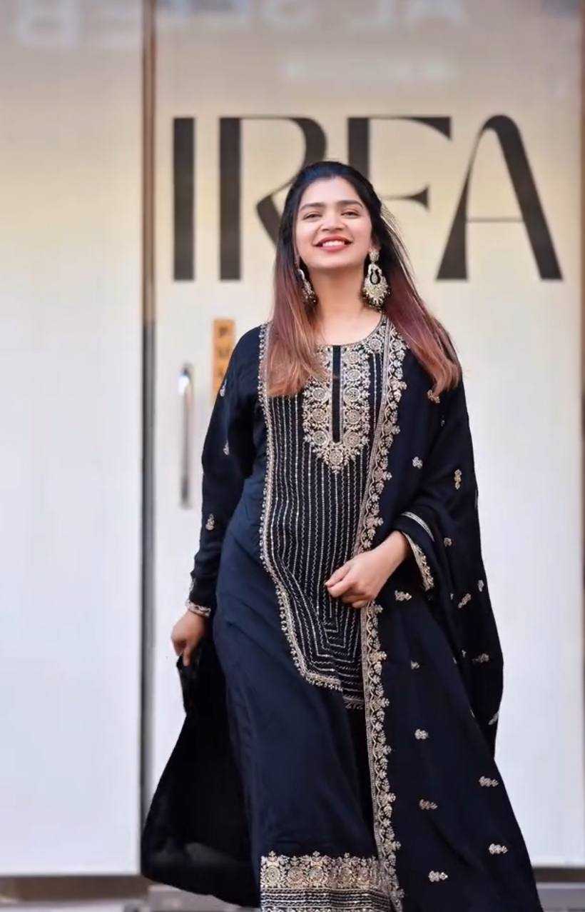 Ynf Faux Georgette KESH523 268 Suits & Dresses Wedding Collections Festive Collections Wholesale Georgette Suit Embroidered Suits Wedding Outfits Manufacturer