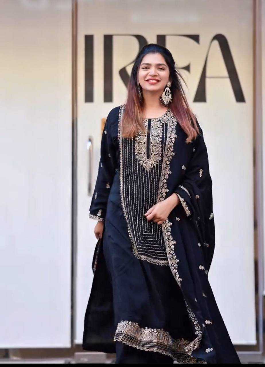 Ynf Faux Georgette KESH523 268 Suits & Dresses Wedding Collections Festive Collections Wholesale Georgette Suit Embroidered Suits Wedding Outfits Manufacturer