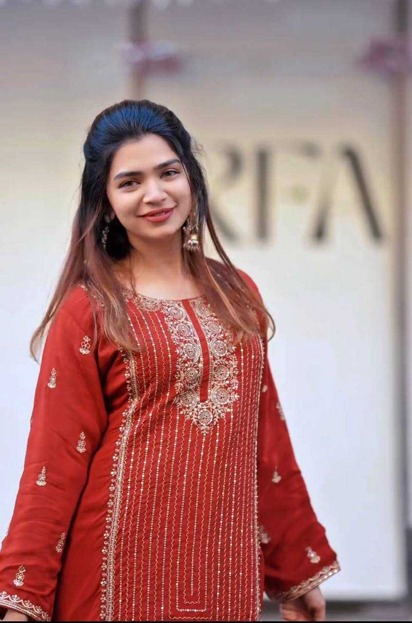 Ynf Faux Georgette KESH523 268 Suits & Dresses Wedding Collections Festive Collections Wholesale Georgette Suit Embroidered Suits Wedding Outfits Manufacturer