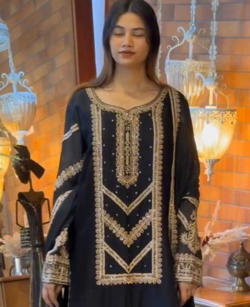 Ynf Faux Georgette KESH523 273 Suits & Dresses Wedding Collections Festive Collections Wholesale Georgette Suit Designer Suits Embroidered Suits Manufacturer