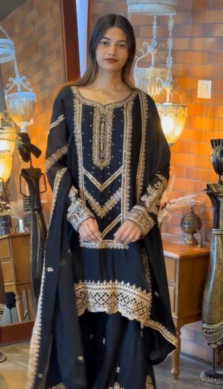 Ynf Faux Georgette KESH523 273 Suits & Dresses Wedding Collections Festive Collections Wholesale Georgette Suit Designer Suits Embroidered Suits Manufacturer