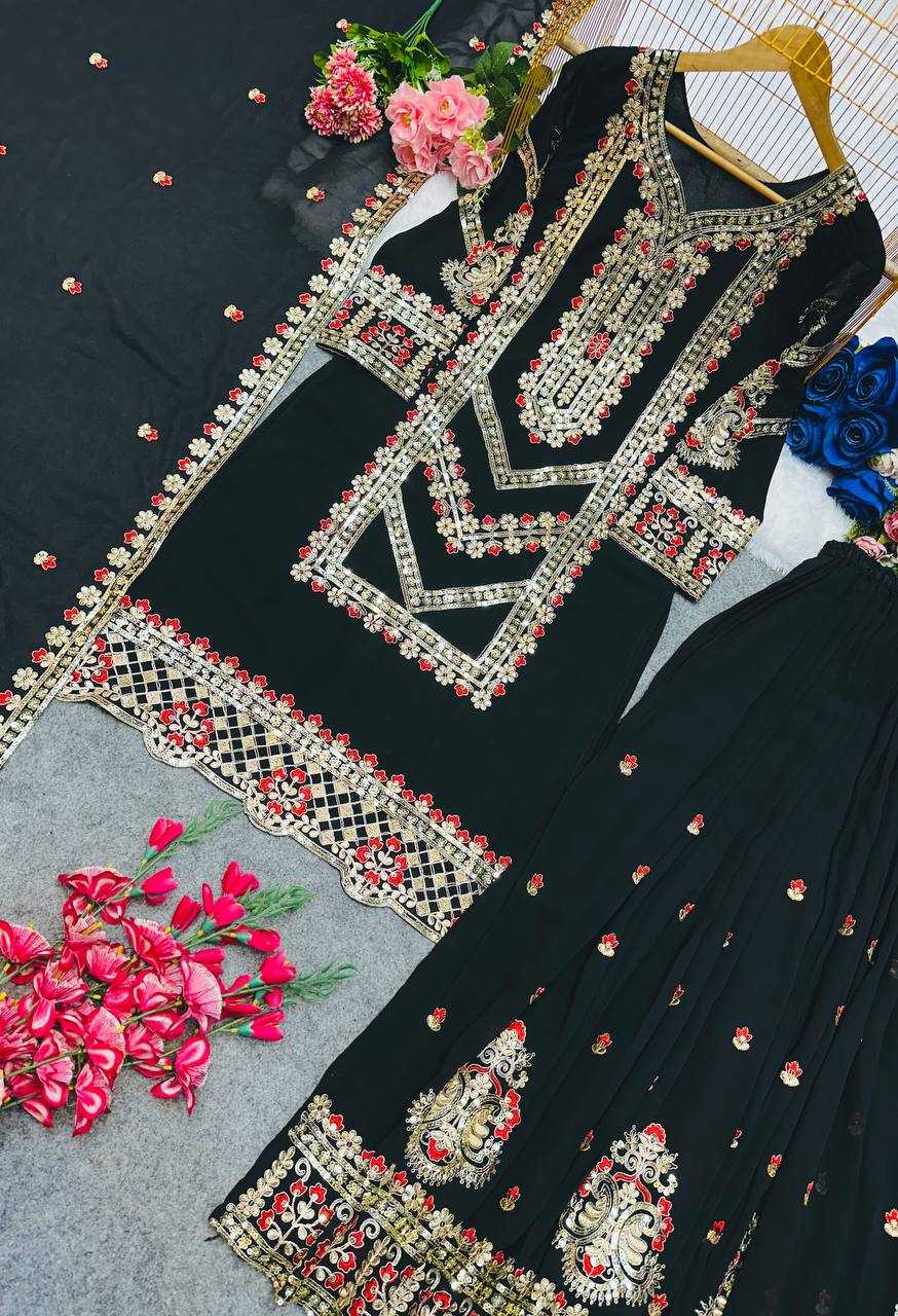 Ynf Faux Georgette KESH523 273 Suits & Dresses Wedding Collections Festive Collections Wholesale Georgette Suit Designer Suits Embroidered Suits Manufacturer