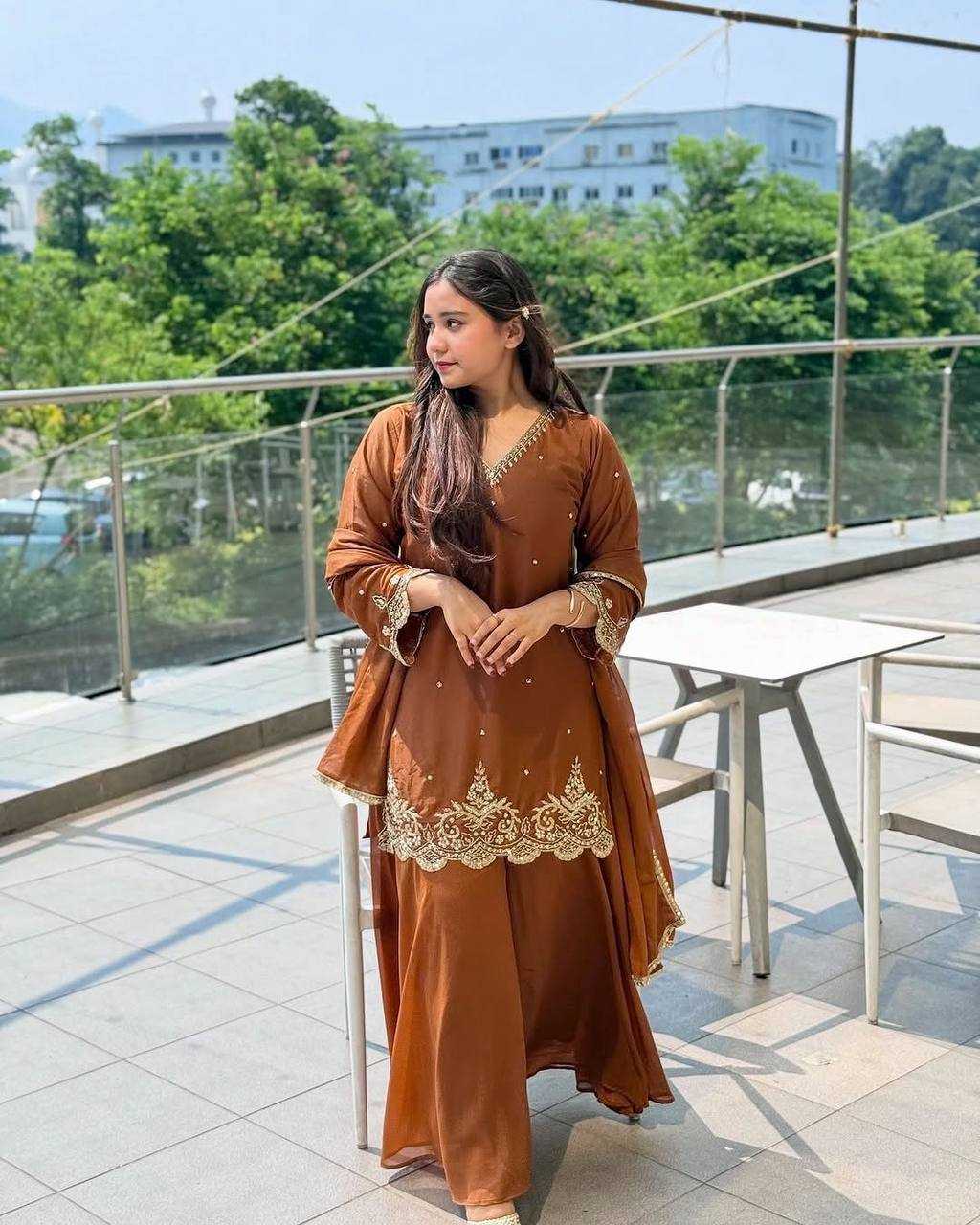 Ynf Faux Georgette KESH523 274 Suits & Dresses Wedding Collections Festive Collections Wholesale Embroidery Suits Georgette Suit Wedding Outfits Manufacturer