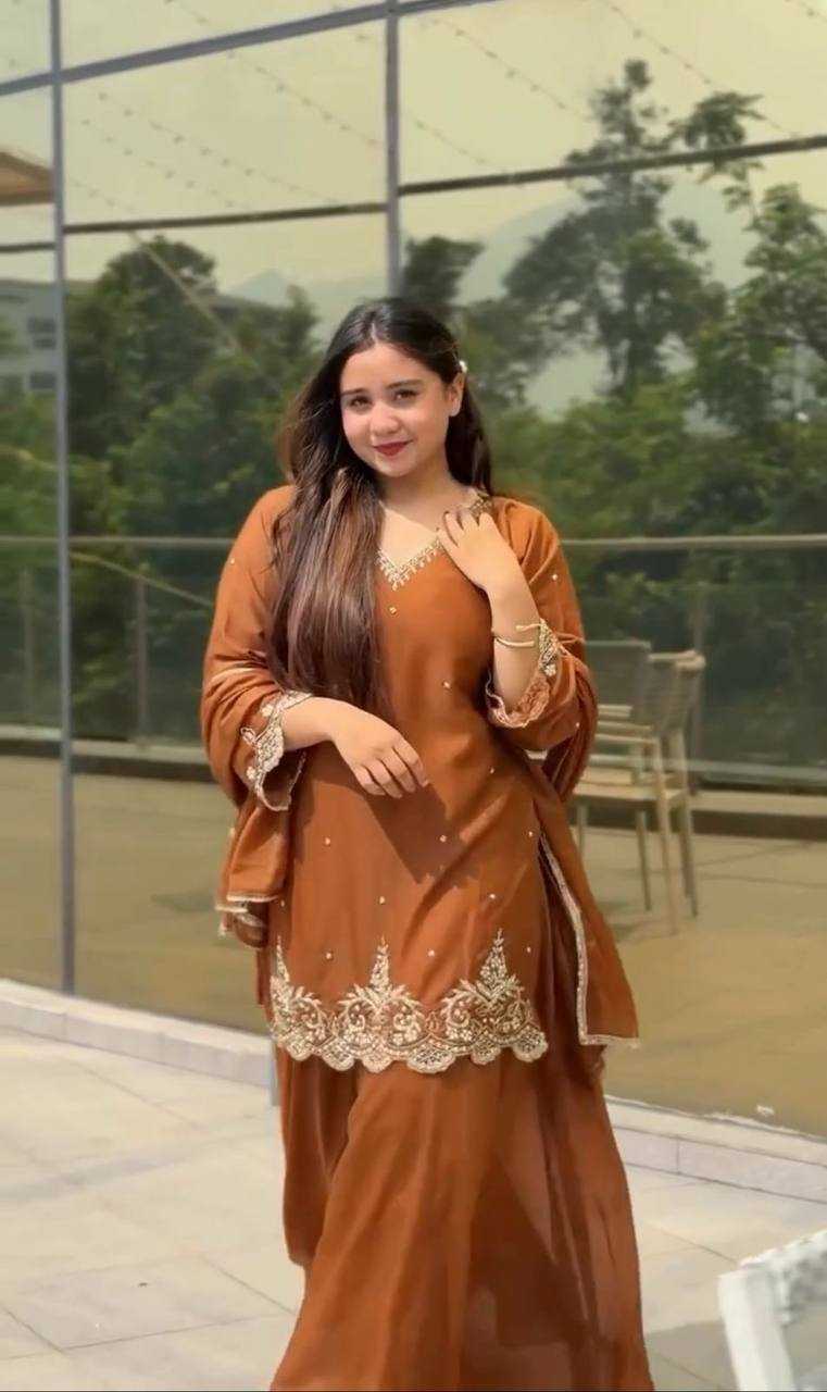 Ynf Faux Georgette KESH523 274 Suits & Dresses Wedding Collections Festive Collections Wholesale Embroidery Suits Georgette Suit Wedding Outfits Manufacturer