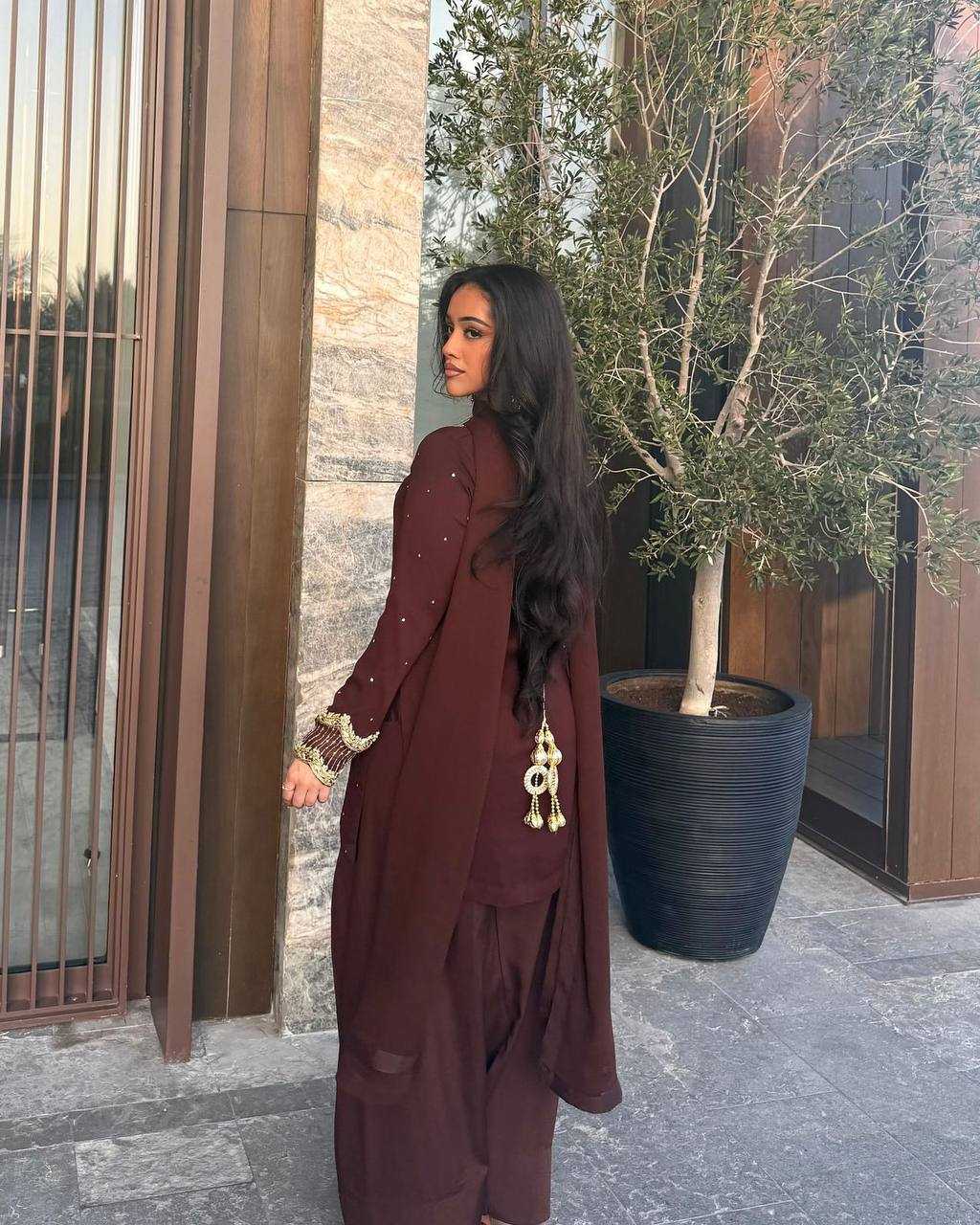 Ynf Faux Georgette KESH523 278 Suits & Dresses Wedding Collections Festive Collections Wholesale Georgette Suit Embroidered Suits Wedding Outfits Manufacturer