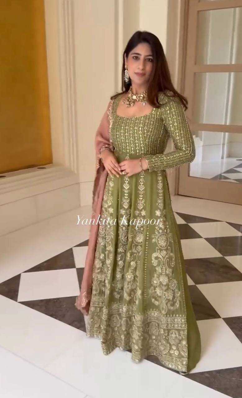 Ynf Faux Georgette KESH523 289 Suits & Dresses Western Wears Wedding Collections Wholesale Georgette Suit Embroidered Suits Wedding Outfits Manufacturer