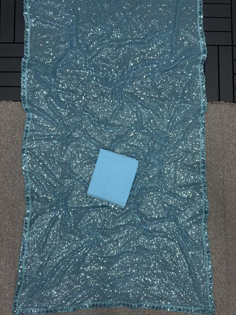 Ynf Faux Georgette KESH524 3449 Sarees Bollywood Collections Wholesale Georgette Sarees Embroidered Sarees Alia Bhatt Sarees Manufacturer