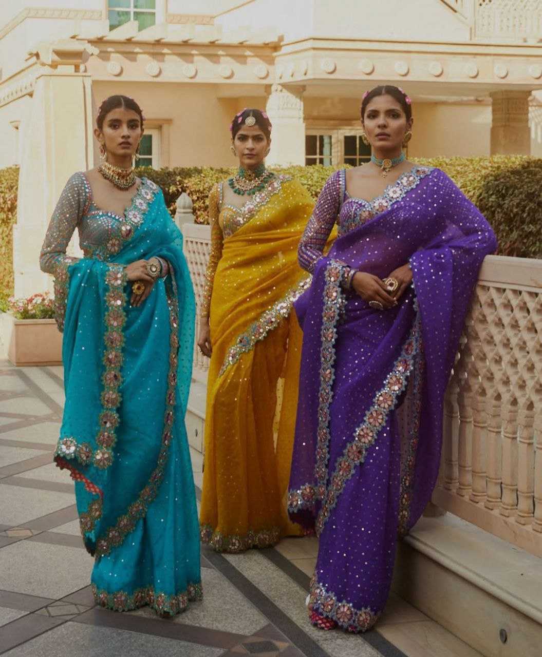 Ynf Faux Georgette KESH524 3453 Sarees Wholesale Designer Sarees Fancy Sarees Embroidered Sarees Manufacturer